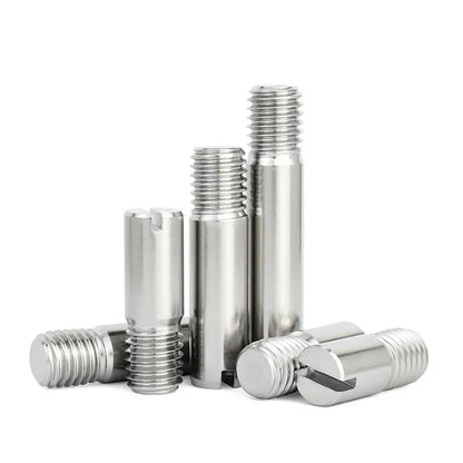 4pcs M6 M8 M10 Slotted Headless Screws with Shank 304 Stainless Steel External Thread Parallel Pins Positioning Dowel Pin GB878