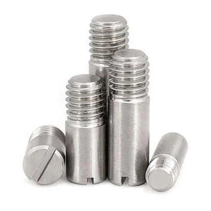 4pcs M6 M8 M10 Slotted Headless Screws with Shank 304 Stainless Steel External Thread Parallel Pins Positioning Dowel Pin GB878