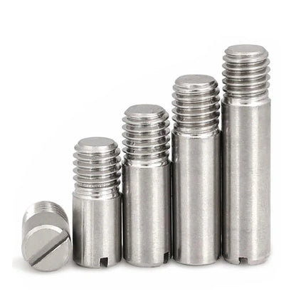 4pcs M6 M8 M10 Slotted Headless Screws with Shank 304 Stainless Steel External Thread Parallel Pins Positioning Dowel Pin GB878