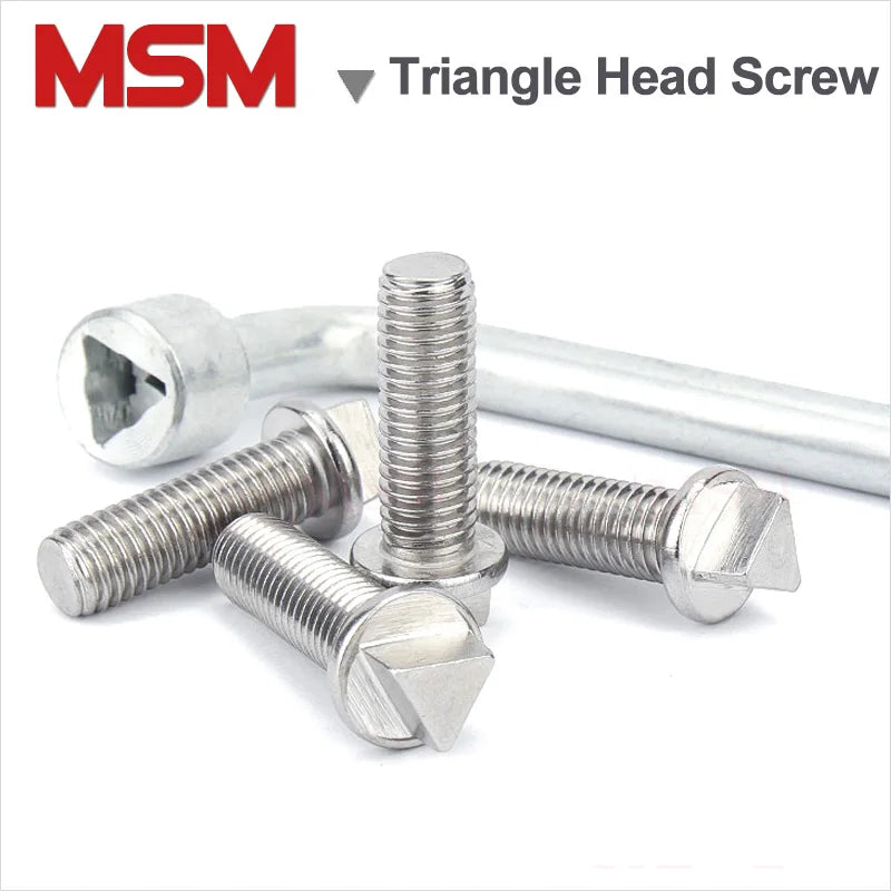Triangular Bolt 5/2 Pcs Stainless Steel Male Triangle Head Bolt Anti-theft Screw With ...