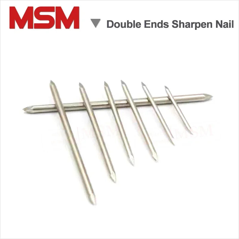 50/30/20PCS Stainless Steel Headless Double Ends Sharpen Nails Wood Splicing /Connecting Spikes Diameter 2 2.2 2.4 2.8 3 3.3 4mm