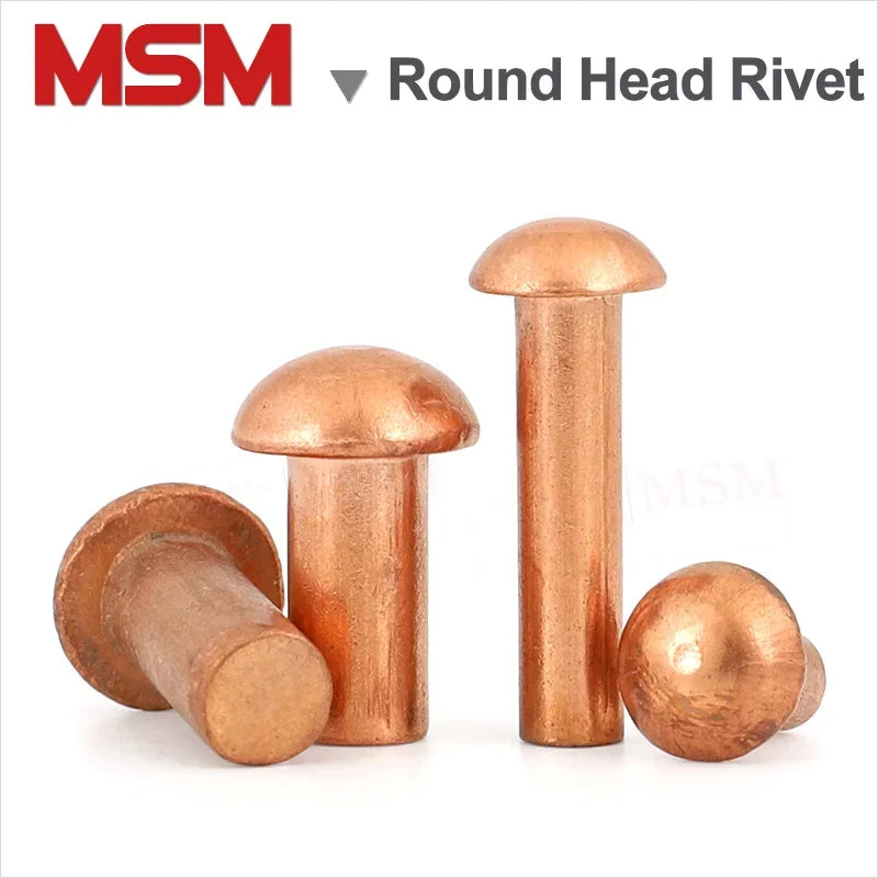 Red Rivet 500Gram/lot Red Copper Round Head Solid Rivet M1.5/2/2.5/3/4/5/6 Mushr ...