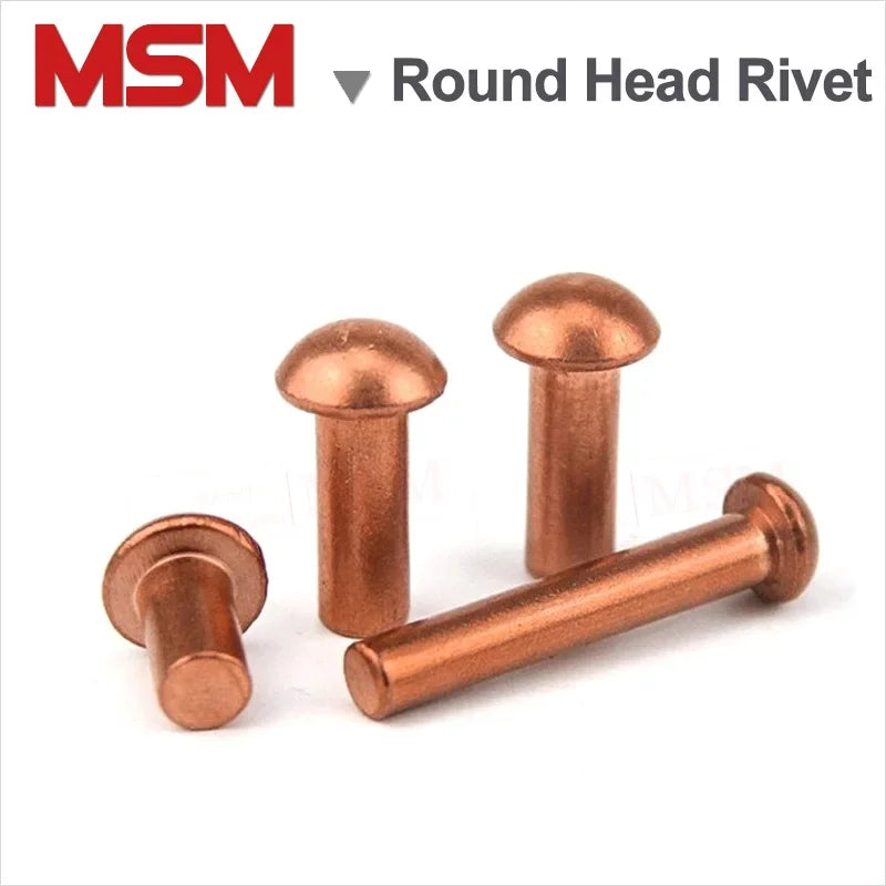 Red Top Rivet 500Gram/lot Red Copper Round Head Solid Rivet M1.5/2/2.5/3/4/5/6 Mushr ...