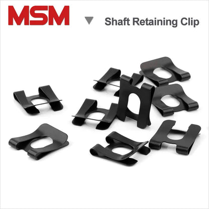 50pcs MSM DK Circlip U Shape Shaft Retainer 65Mn Steel Elastic Retainning Clip for Shaft Antiloose Clamp M4 M5 M6 M8 M10 M12 M16