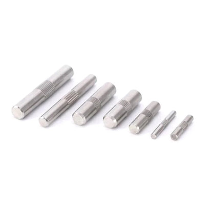50pcs Middle Knurled Pins M2 2.5 3 4 5 6 Hinge Link Rods Pins Knurled Dowel Pins Locating Shaft Parallel Pin Toy Connecting Rod