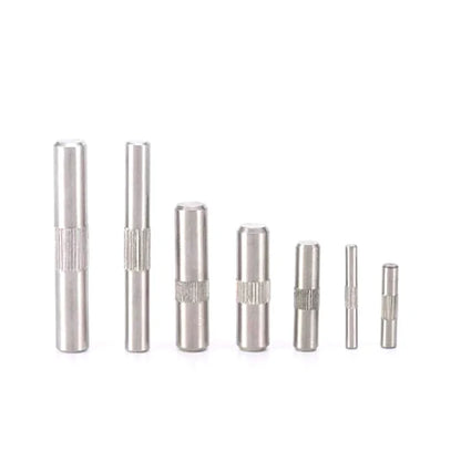 50pcs Middle Knurled Pins M2 2.5 3 4 5 6 Hinge Link Rods Pins Knurled Dowel Pins Locating Shaft Parallel Pin Toy Connecting Rod