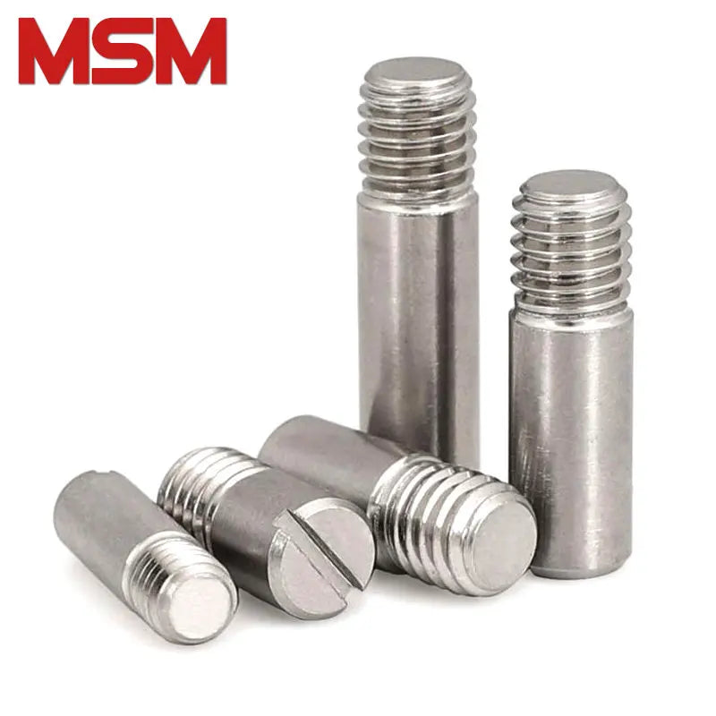 5pcs M2 M2.5 M3 M4 M5 M6 Male External Thread Parallel Dowel Pins 304 Stainless Steel Slotted ...