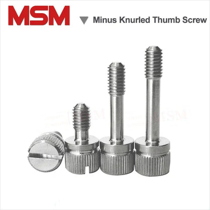 6/10PCS Stainless Steel Slotted/Minus Knurled Thumb Screws With Waisted Shank Hand Twist Antiloose Captive Screw GB839 M3/4/5/6