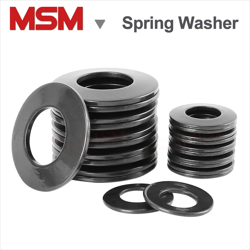 6/10pcs Compression Spring Gasket Heavy Duty 50CrVA Black Disc Spring Outer Diameter 50/56/63/71/80/90/100 mm Conical Washer