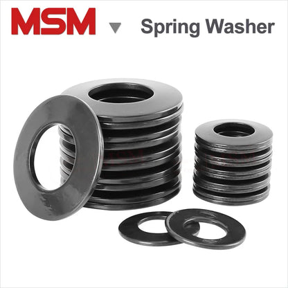 6/10pcs Compression Spring Gasket Heavy Duty 50CrVA Black Disc Spring Outer Diameter 50/56/63/71/80/90/100 mm Conical Washer