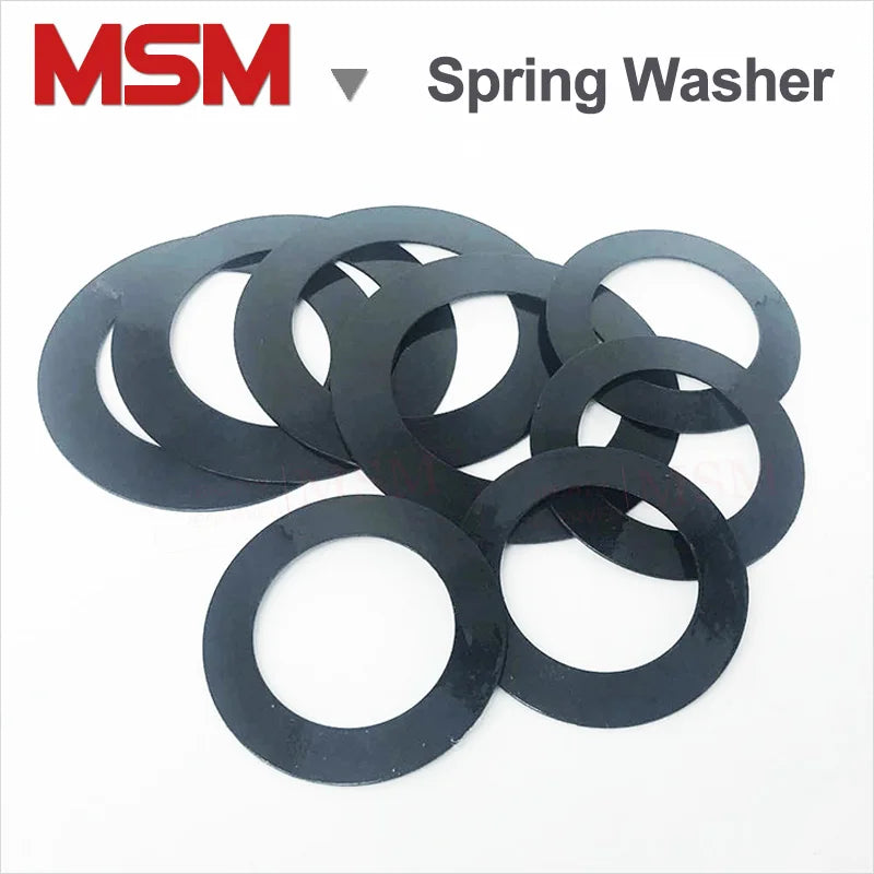 6/10pcs Compression Spring Gasket Heavy Duty 50CrVA Black Disc Spring Outer Diameter 50/56/63/71/80/90/100 mm Conical Washer