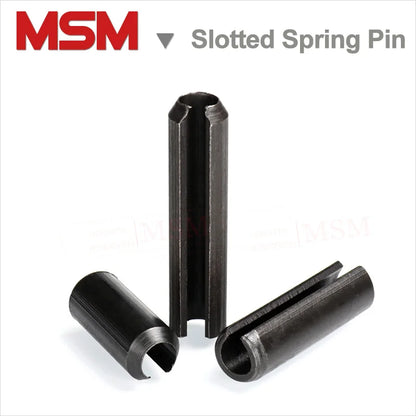 65Mn Carbon Steel Heavy Duty Split Spring Dowel Cylindrical Cotter Pin M6/8/10/12/14/16 Black Straight Slotted Spring Pin