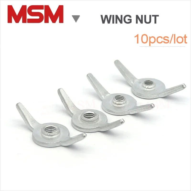 Free Shipping 10PCS Wing Nuts For MNS Low Voltage Switch Box GSK Hand Tighten Nuts Butterfly Style Fixing Hook M6 M8 M10