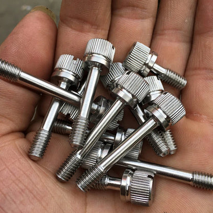 6/10PCS Stainless Steel Slotted/Minus Knurled Thumb Screws With Waisted Shank Hand Twist Antiloose Captive Screw GB839 M3/4/5/6