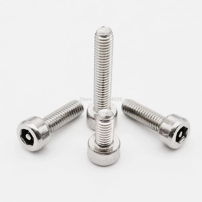 Stainless Steel Inner Hexagon Round Head Screw Flat Plain Washer Single Coil Spring Gasket Assemblies Bolt M2.5 M3 M4 M5 M6 M8