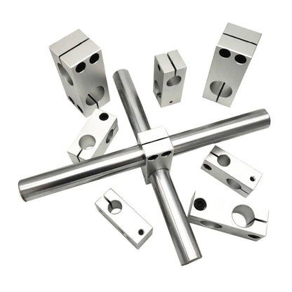 MSM pillar fixing clamp aluminum alloy fastening cross block axis fixing bracket linear shaft support steel rod connector