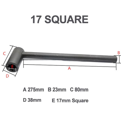 1Pc High Strength L Type Single Lever Inner Octagonal Wrench Tool Rest Bench 17 Square 19 Four-jaw Chuck Female Octagonal Wrench