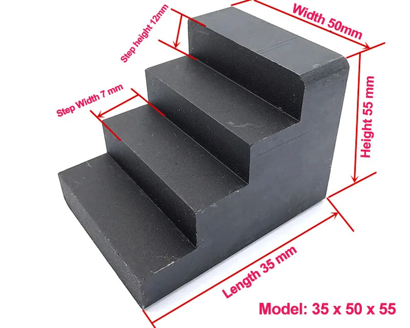 1 PC Carbon Steel Isometric Step Block Ladder-shaped Press Block For CNC Lathe Mold's Height Adjusting