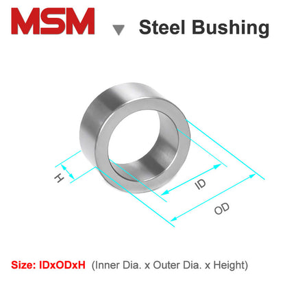 Steel Bushings IDxODxH (Inner Diameter x Outer Diameter x Height)