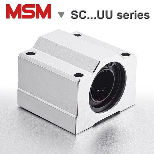 4pcs MSM Linear Bearing Blocks SC8UU SC10UU SC12UU SC16UU SC20UU Aluminium Housing Sliding Units CNC Parts (mm)