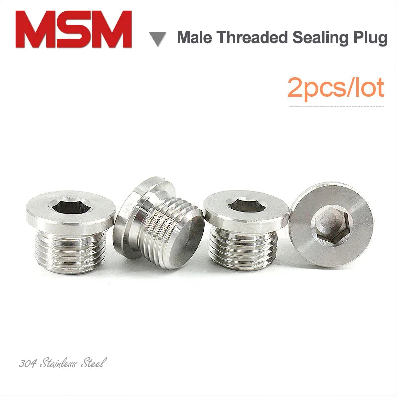 Plug Assembly Sealing Stainless Steel Male Threaded Sealing Plug With Flange Hexagon Socket ...