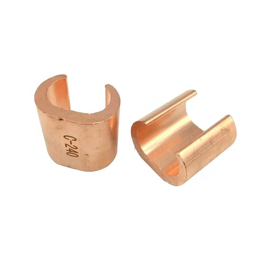 X Pcs CCT C-Type Red Copper Crimp Connector C Clamp Copper Wire Connector Suitable for Senctions 10/16/20/26/44/60/76/98/122/154