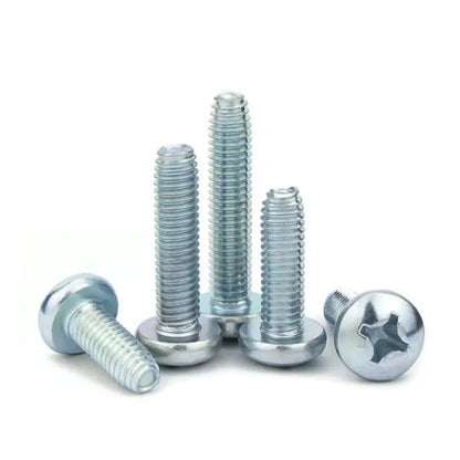 Xpcs Carbon Steel Cross Recessed Pan Head Thread Forming Screws Phillips Rolling Screws M2/2.5/3/4/5/6 Self-tapping Lock Screws
