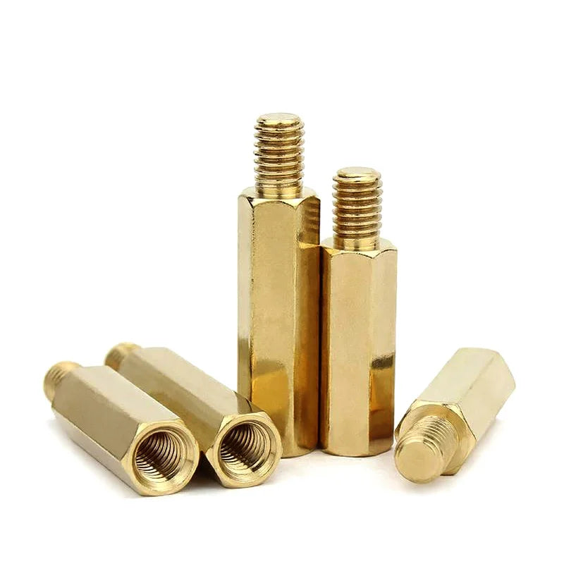 Xpcs M2 M2.5 Hex Brass Male Female Standoff Stud Single-pass Hexagon Column Pillar Mount PCB Motherboard Spacer Screw Bolt Nut