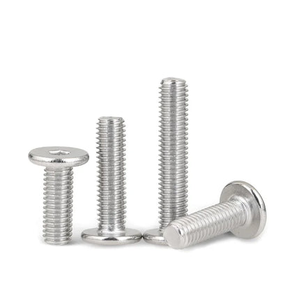 Xpcs M2 M2.5 M3 M4 M5 Hexagon Socket Ultra Thin Low Flat Screws 304 Stainless Steel Hex CM Screw Bolt