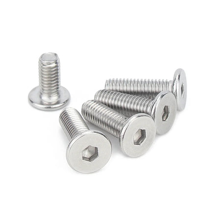 Xpcs M2 M2.5 M3 M4 M5 Hexagon Socket Ultra Thin Low Flat Screws 304 Stainless Steel Hex CM Screw Bolt