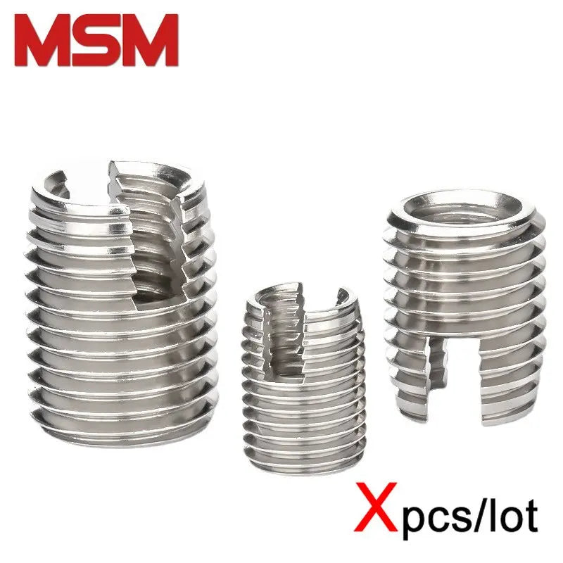Stainless Steel Slotted Thread Insert Sleeve Self Tapping Screw Sheath ...