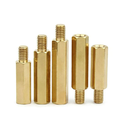 Xpcs M3 M4 Hexagon Brass Male Female Standoff Stud Single-pass Hex Column Pillar Mount PCB Motherboard Spacer Screw Bolt Nut
