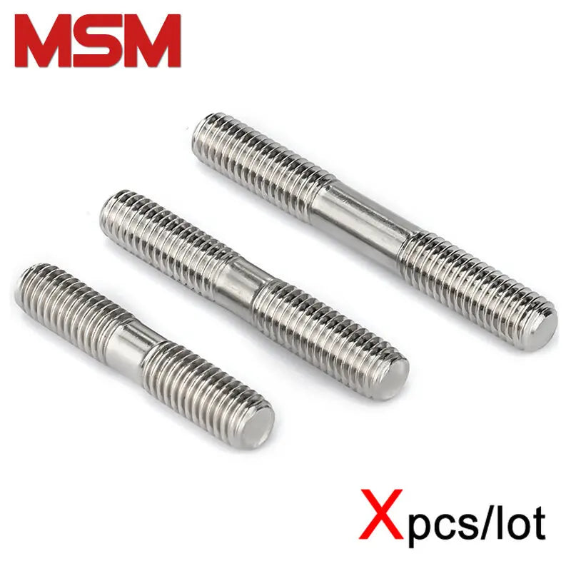 Xpcs M3 M4 M5 Double End Male Thread Bolts 304 Stainless Steel Stud Sc ...
