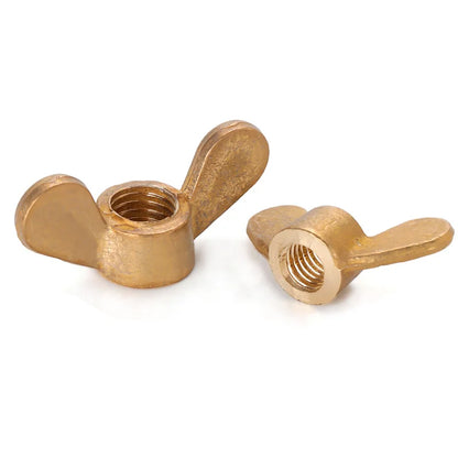 Xpcs M3 M4 M5 M6 M8 M10 M12 M14 M16 M18 M20 Brass Wing Nuts Hand Tighten Butterfly Nut Copper Screw Cap DIN315