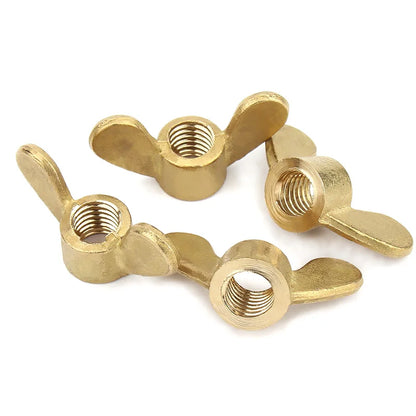 Xpcs M3 M4 M5 M6 M8 M10 M12 M14 M16 M18 M20 Brass Wing Nuts Hand Tighten Butterfly Nut Copper Screw Cap DIN315