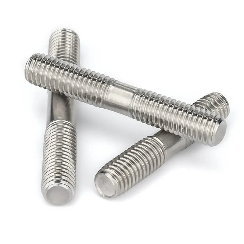 Xpcs M6 M8 M10 M12 Double End Male Thread Bolts 304 Stainless Steel Two-headed Tooth Extension Screw Rod Stud Screw