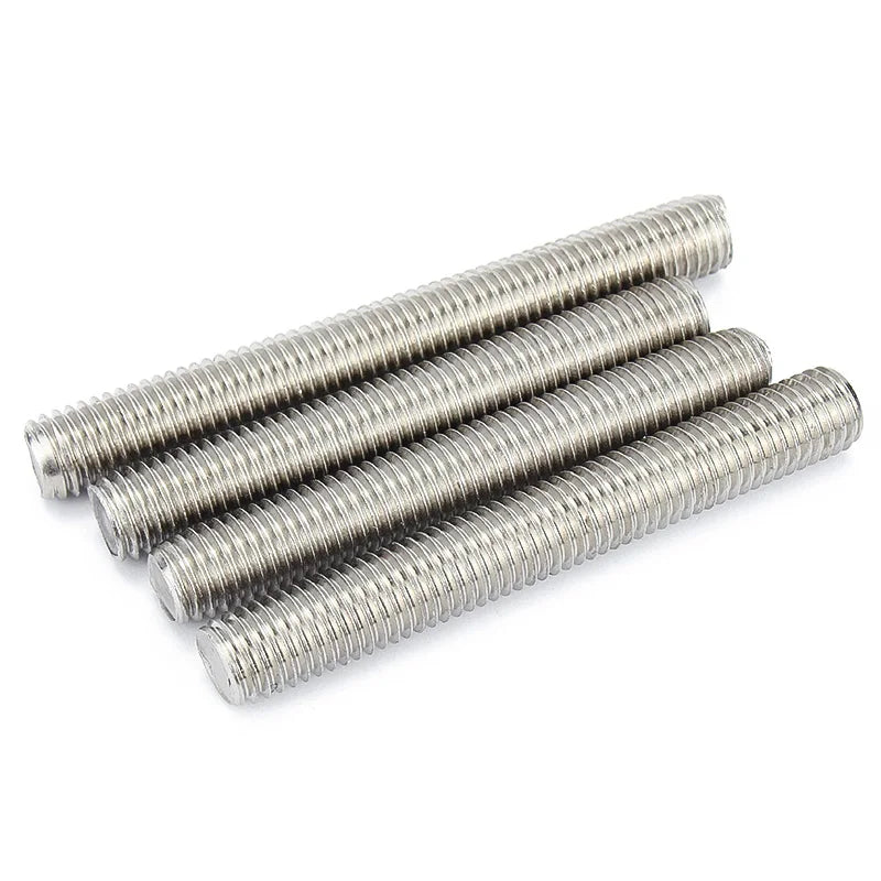 Xpcs M6 M8 M10 M12 Full Thread Rod Headless Bolts Screw Bar 304 Stainless Steel Full-Thread All Teeth Stud Screws DIN975