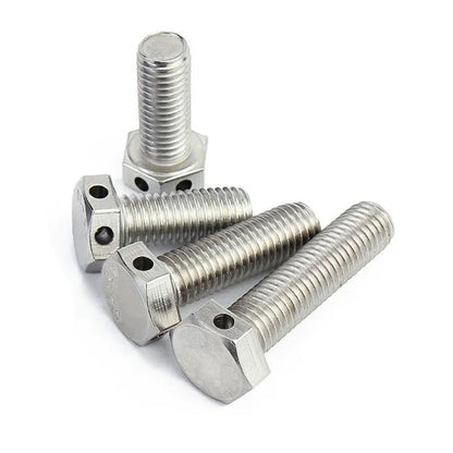 Xpcs Outer Hexagonal Head with Hole Bolt 304 Stainless Steel GB32.1 Through Steel Wire Safety Screw M6 M8 M10 M12 M16