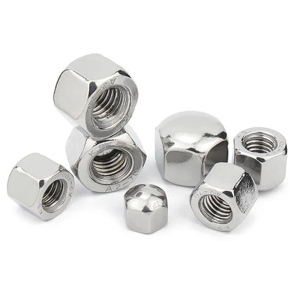 Xpcs Short Head Hexagon Acorn Nut 304 Stainless Steel Low Thin Cap M3 M4 M5 M6 M8 M10 M12 M14 M16 M20 Hex Cover Blind Nut DIN917