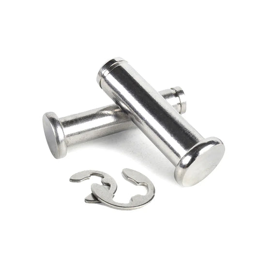 Xpcs Stainless Steel Circlip Grooved Pins M8 M10 Flat Head Cylindrical Slotted Pin Positioning Pins with Circlip Clevis Bolt