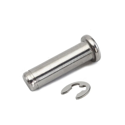 Xpcs Stainless Steel Circlip Grooved Pins M8 M10 Flat Head Cylindrical Slotted Pin Positioning Pins with Circlip Clevis Bolt