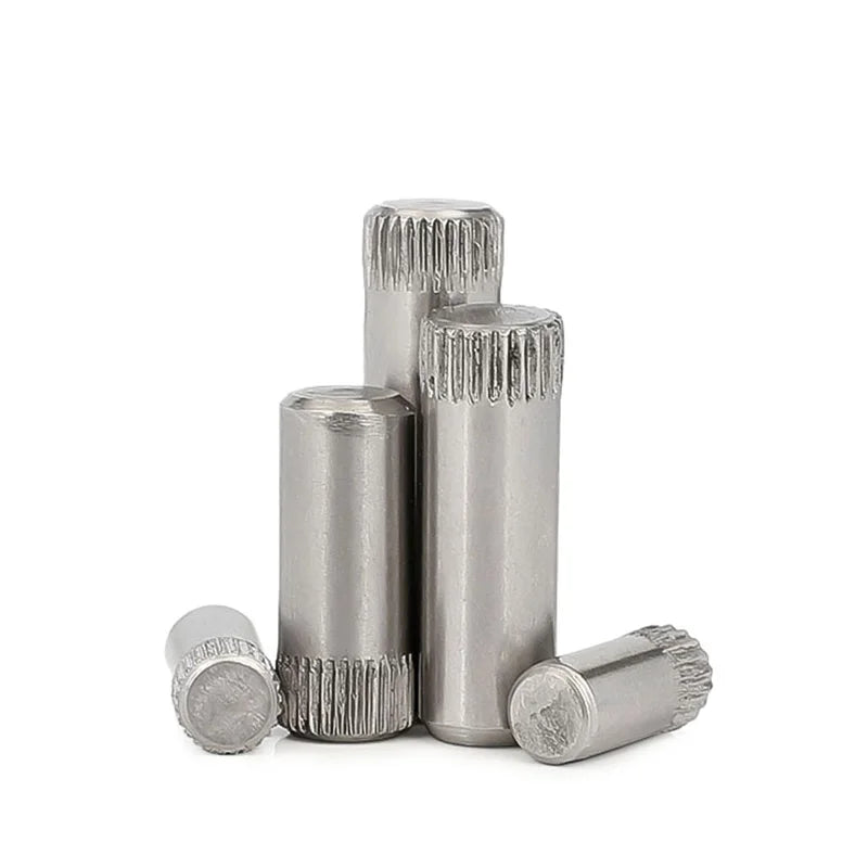 Xpcs/lot Dia.2/2.5/3/4/5/6mm Knurled Dowel Pins Cylinder Pin 304 Stainless Steel Locating Shaft Parallel Pin Toy Connecting Rod