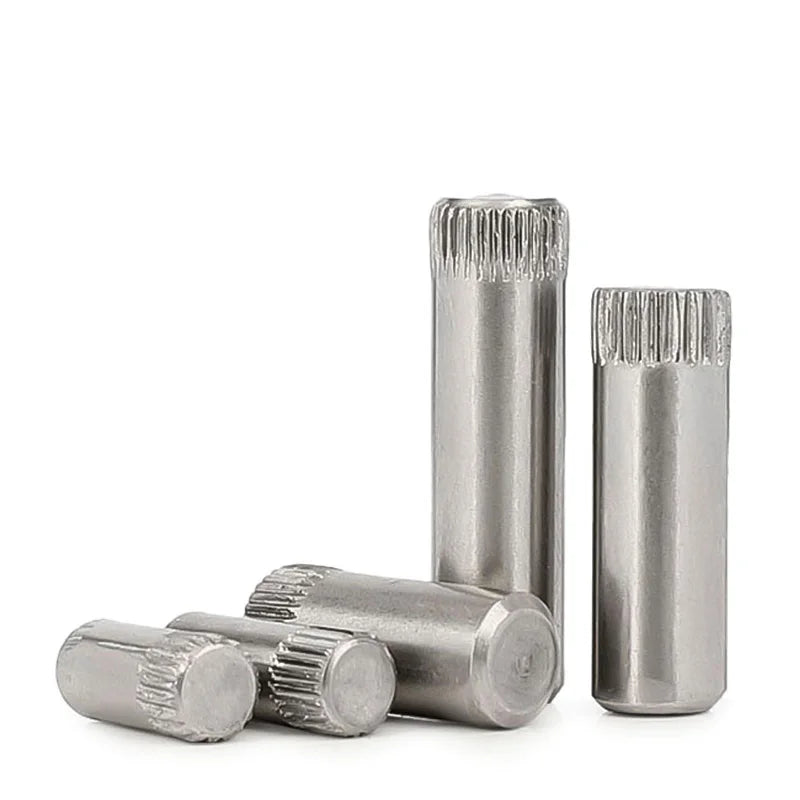 Xpcs/lot Dia.2/2.5/3/4/5/6mm Knurled Dowel Pins Cylinder Pin 304 Stainless Steel Locating Shaft Parallel Pin Toy Connecting Rod