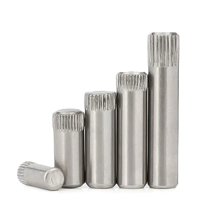 Xpcs/lot Dia.2/2.5/3/4/5/6mm Knurled Dowel Pins Cylinder Pin 304 Stainless Steel Locating Shaft Parallel Pin Toy Connecting Rod