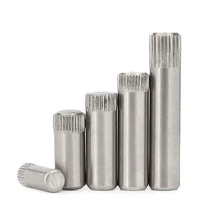 Xpcs/lot Dia.2/2.5/3/4/5/6mm Knurled Dowel Pins Cylinder Pin 304 Stainless Steel Locating Shaft Parallel Pin Toy Connecting Rod
