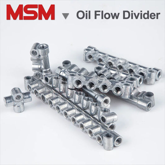Zinc Alloy A Oil Piston Distributor  M8x1 M10x1 Oil Dispenser 2/3/4/5/6/7/8/9/10/12 Way Oil Flow Divider CNC Lathe Oil-separator