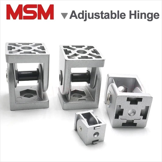 Zinc Alloy Flexible Hinge For 2020/3030/4040/4545 Aluminum Profile Fittings Right angle Zinc Alloy Adjustable Pivot Joint connec