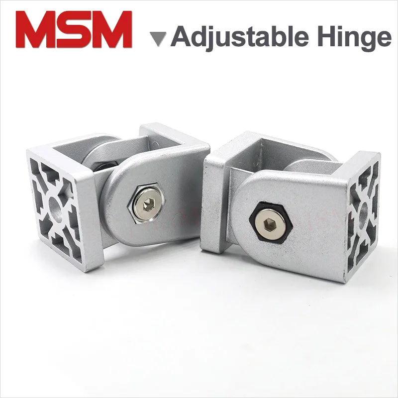 Zinc Alloy Flexible Hinge For 2020/3030/4040/4545 Aluminum Profile Fittings Right angle Zinc Alloy Adjustable Pivot Joint connec