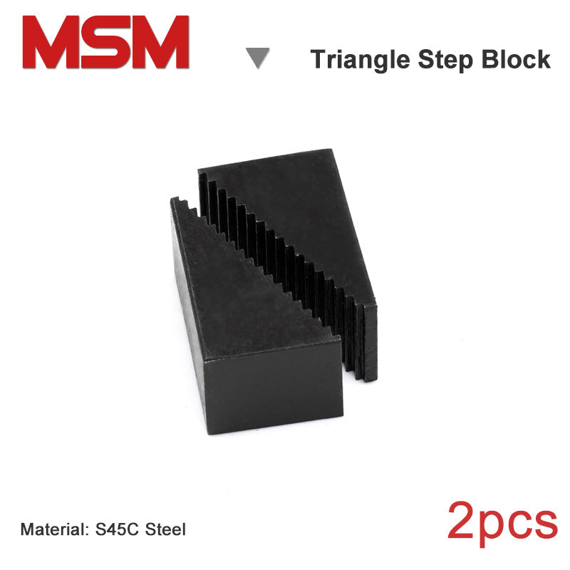 2pcs MSM Triangle Step Block 10.9 Level Harden Tooling Fixture Combined Clamp Mould Pressing Plate for CNC Drilling Milling Machine