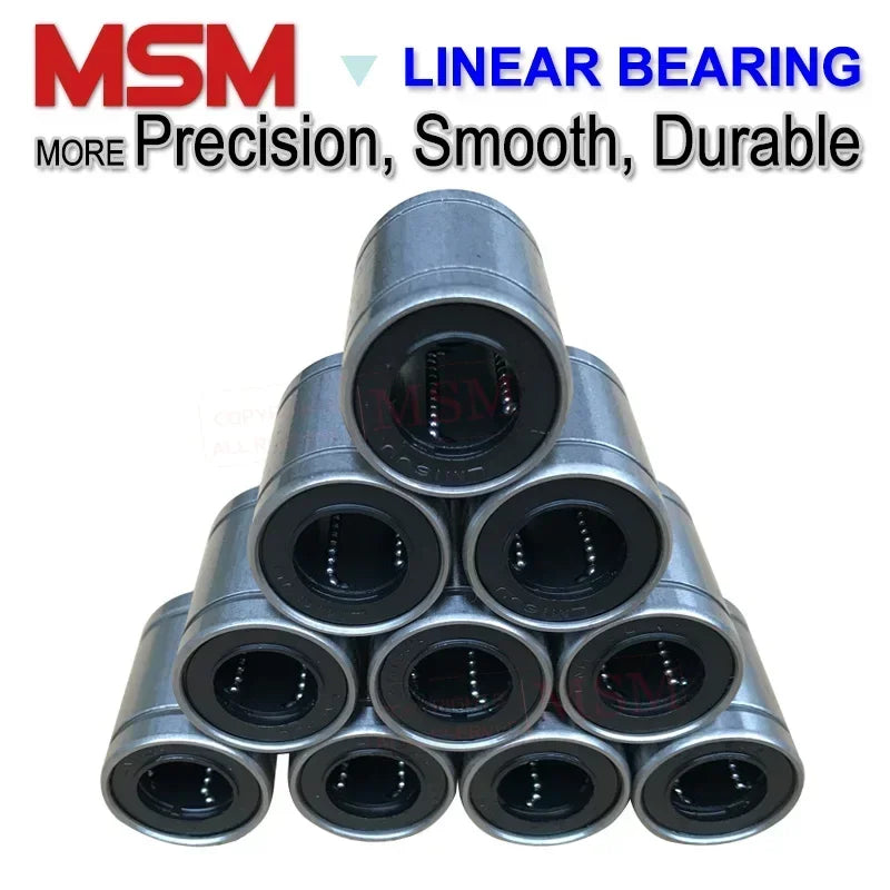 MSM Linear Bearings Standard Type LM3 LM4 LM5UU LM6UU LM8UU LM8SUU LM10UU LM12UU LM13UU LM16UU LM20UU LM25UU LM30UU LMU/SM/LB/SDM/KLM Ball Bushing (mm)